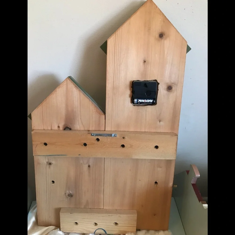 ⭐️Rare Vintage 1980’s Noah’s Ark Wood Clock Picture
